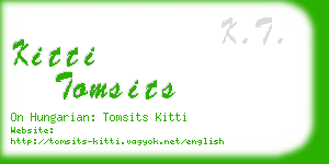 kitti tomsits business card